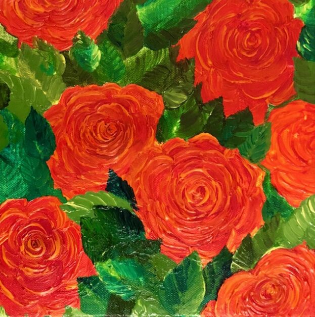 The vibrancy of the orange rose