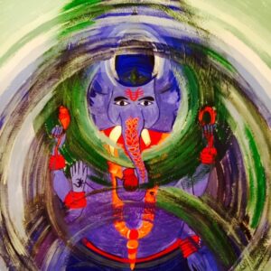 Sri Bindu Ganesh Lost In His Auras